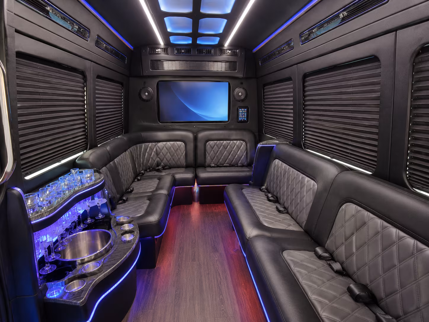 manteca party bus interior